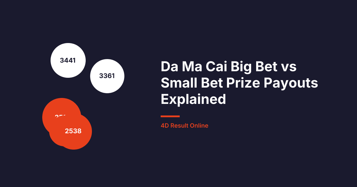 Da Ma Cai Big Bet vs Small Bet Prize Payouts Explained