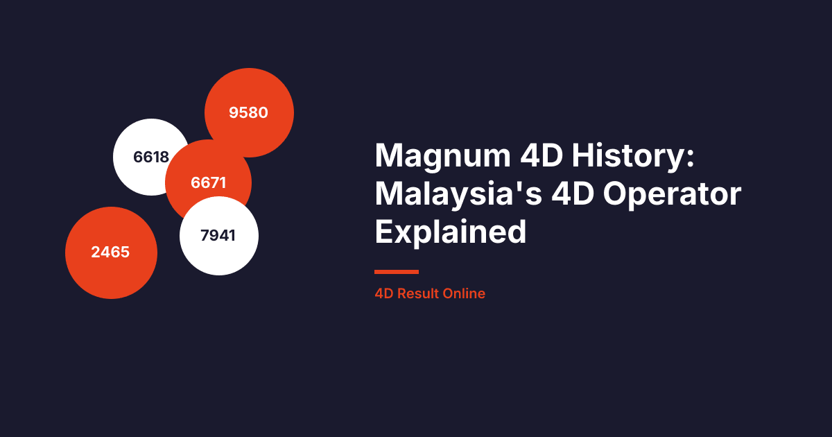 Magnum 4D History: Malaysia's 4D Operator Explained