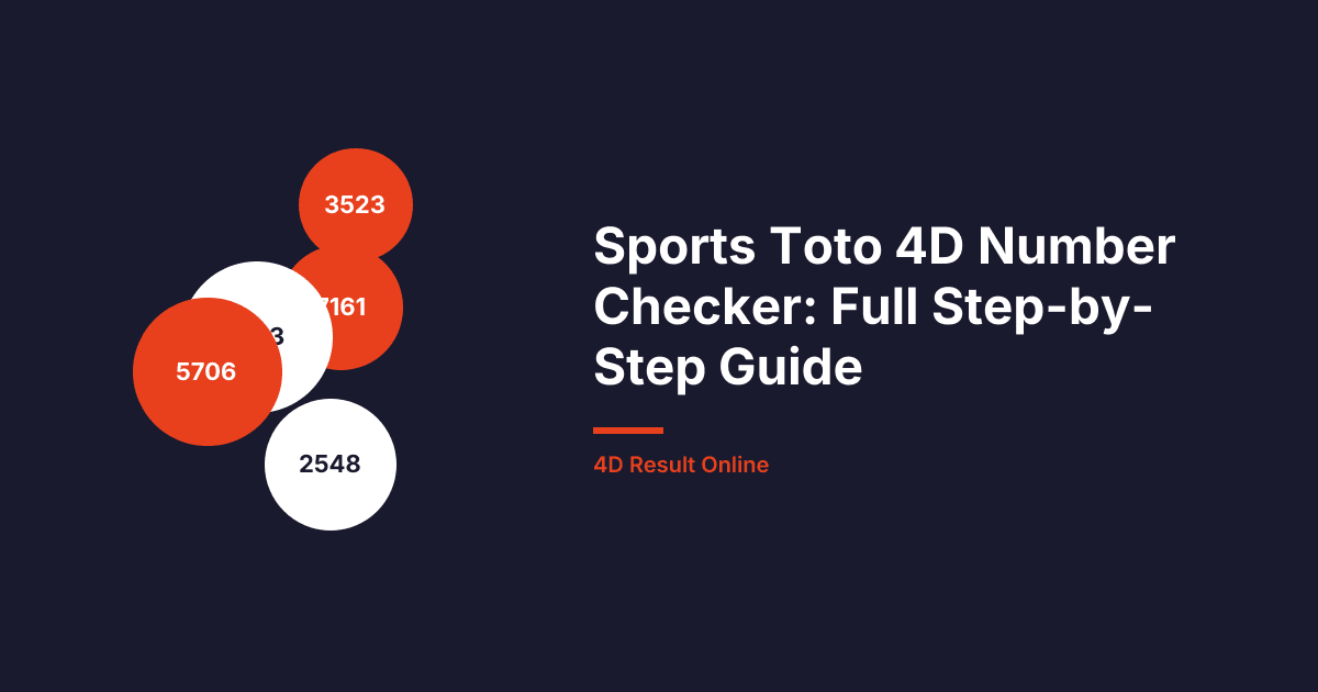 Sports Toto 4D Number Checker: Full Step-by-Step Guide