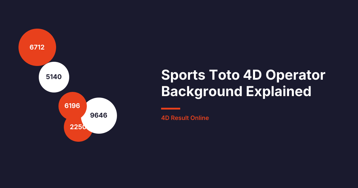 Sports Toto 4D Operator Background Explained